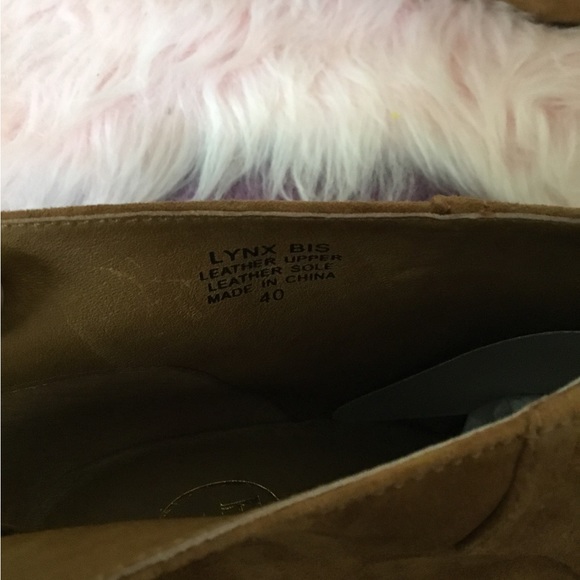 NWT Ash-Lynx Pep Toe Platform Wedge Leather “Cookie “ Low Ankle Boots 10M - Picture 12 of 14